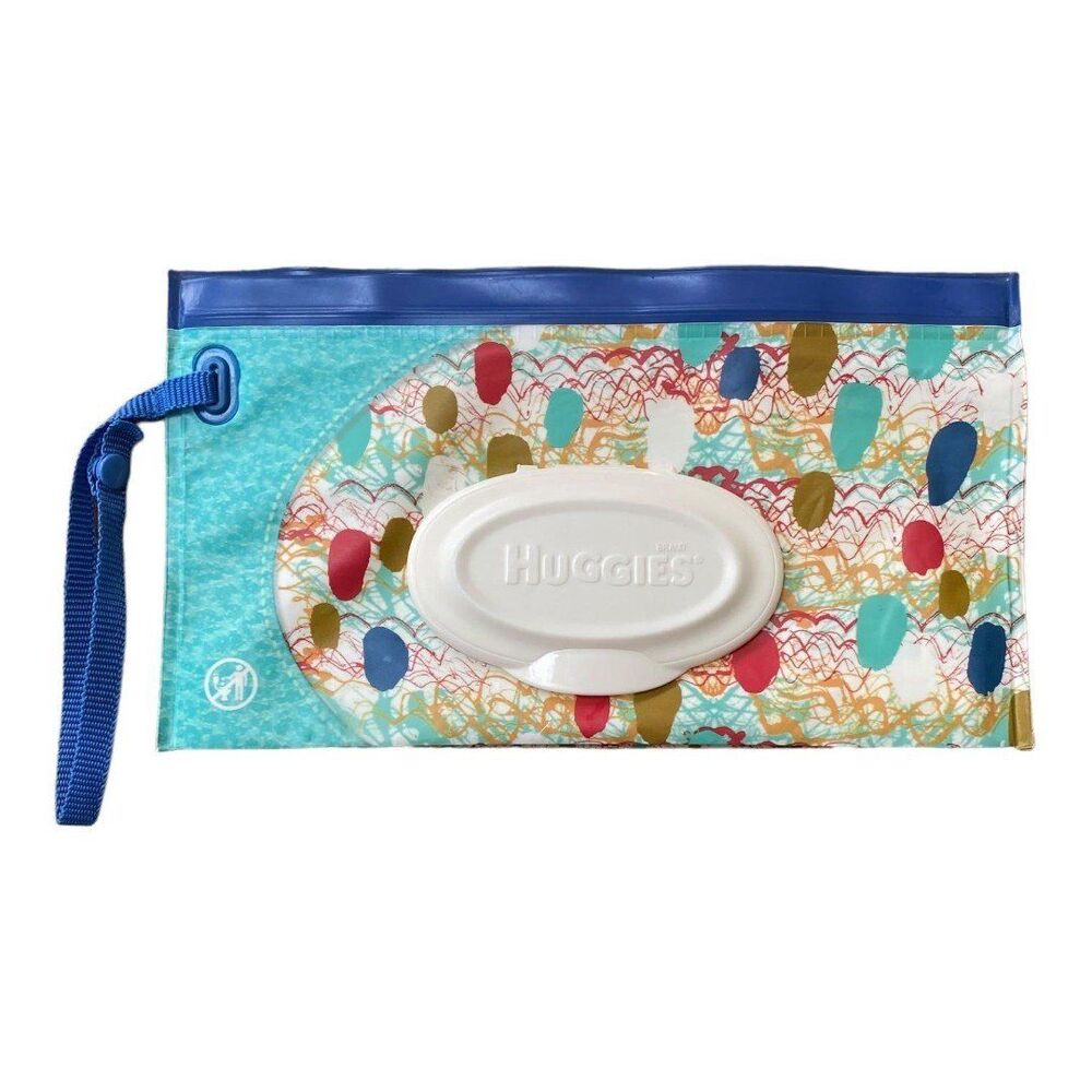 Huggies Clutch n Clean Baby Wipes Travel Clutch Pouch Reusable Refillable EMPTY
